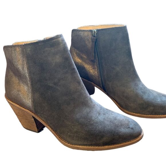 Söfft Dark Brown Espresso Tilton Women's Leather Heeled Booties Size 11 - Picture 1 of 13